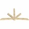 Ekena Millwork Alberta Rough Sawn Timber Gable Bracket, Douglas Fir, 108"W x 63"H x 4"D x 6"F, 14/12 Pitch GBW108X63X0406ALB00RDF - alternate 2